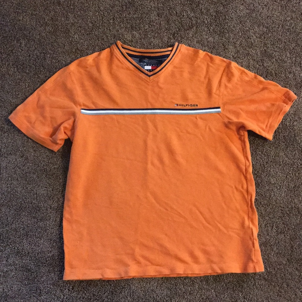 Orange Tommy Hilfiger shirt